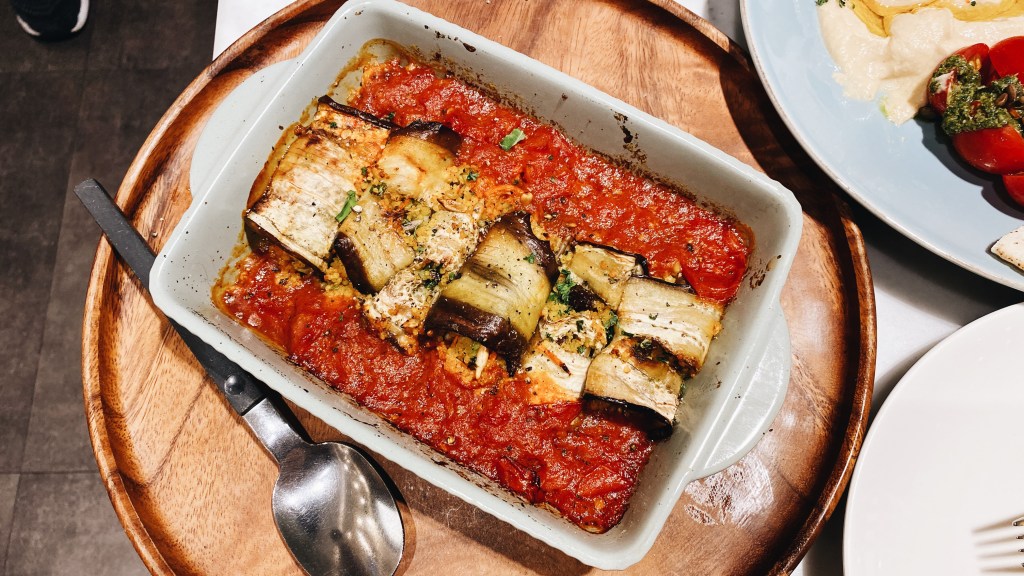 烤庫斯庫斯茄子捲